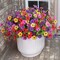 12 Bundles Artificial Outdoor Daisy Flowers with Eucalyptus Leaves, UV Resistant Faux Silk Plants for Porch, Patio, Garden, Window Box, Lawn and Home Spring Summer Decor